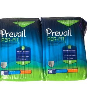2 packs of  Prevail Per-fit 18 count